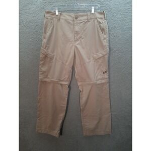 Under Armour Pants Mens 34 Tan Ripstop Convertible Cargo Heat Gear Loose Outdoor